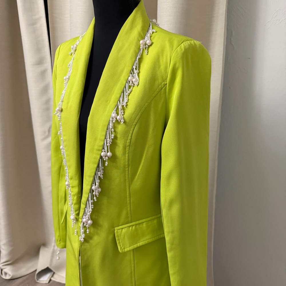 Muy Muy Green Embellished Women's Blazer - Picture 8 of 11